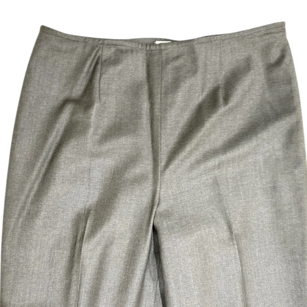 Carlisle Gray lightweight wool lined flat front trousers pants size 10 - Picture 3 of 6